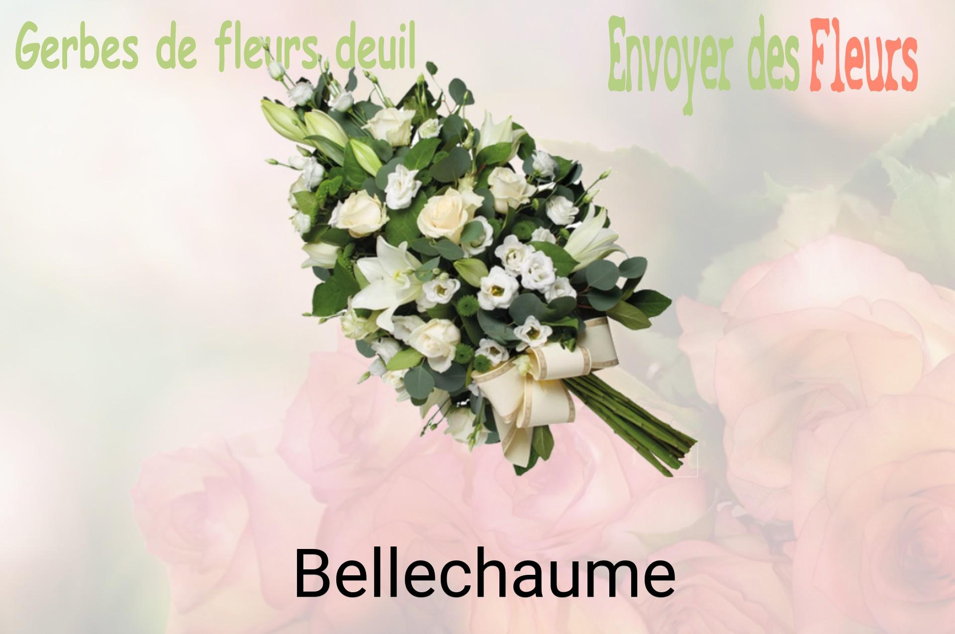Gerbe de fleurs de deuil livrée à Bellechaume